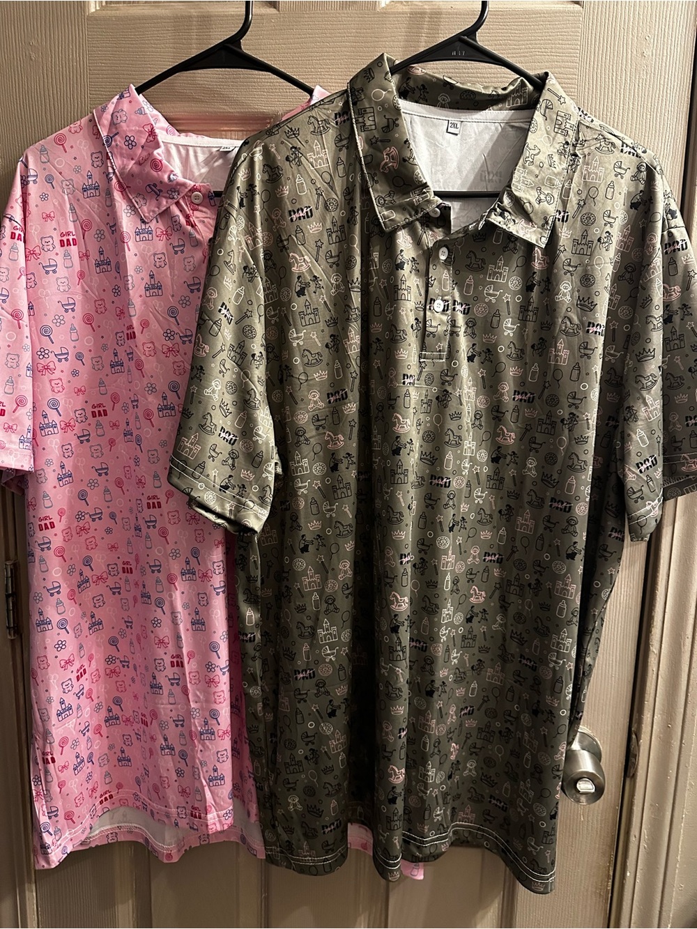 Two Girl Dad shirts, new, 2XL